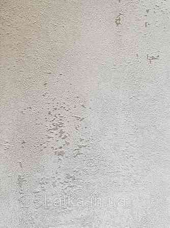 Шпалери вінілові на флізеліні Marburg City glam1.06x10 під штукатурку бетон біло- молочні прожилки срібла 32312 Київ
