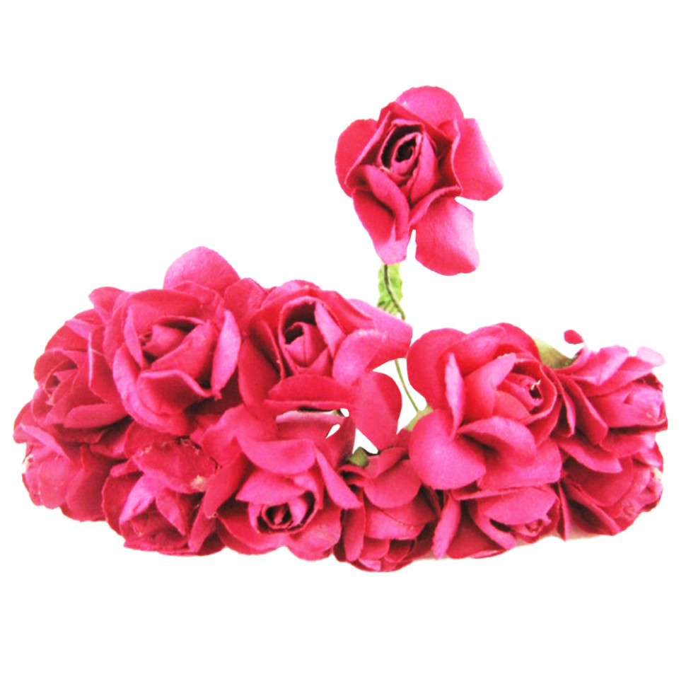 Декоративні троянди для творчості KV-730 пучок 12 штук Вінниця - фото 1