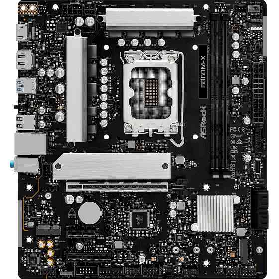 AsRock B860M-X (1851/B860, 2*DDR5, PCIex16, HDMI/DP, 4xSATA, 2xM.2, 2.5Glan, 7.1ch, mATX) Винница
