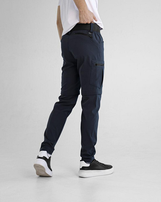 Сині штани-карго чоловічі. Штани трансформери сині Pobedov Transformer 2.0 Київ - фото 4