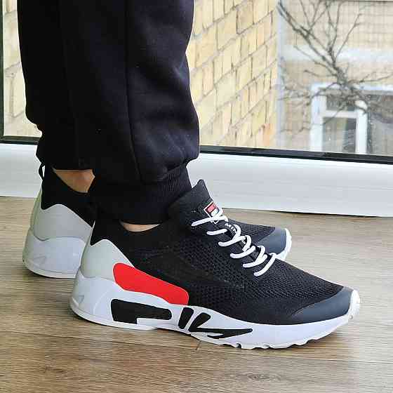 Кросівки FILA Чорні Чоловічі Філа Тканинні Літні для бігу (розміри: 41,42,43,44,45) Дніпро