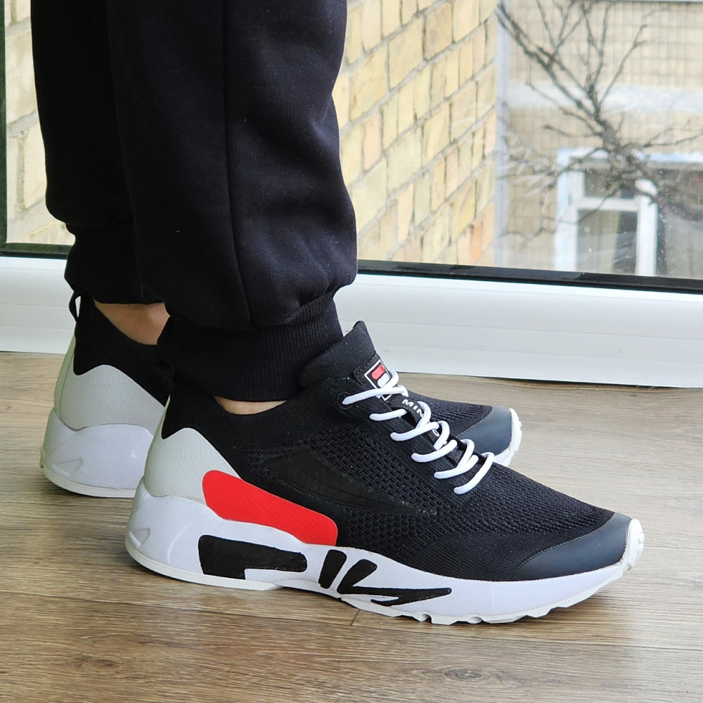 Кросівки FILA Чорні Чоловічі Філа Тканинні Літні для бігу (розміри: 41,42,43,44,45) Дніпро - фото 5