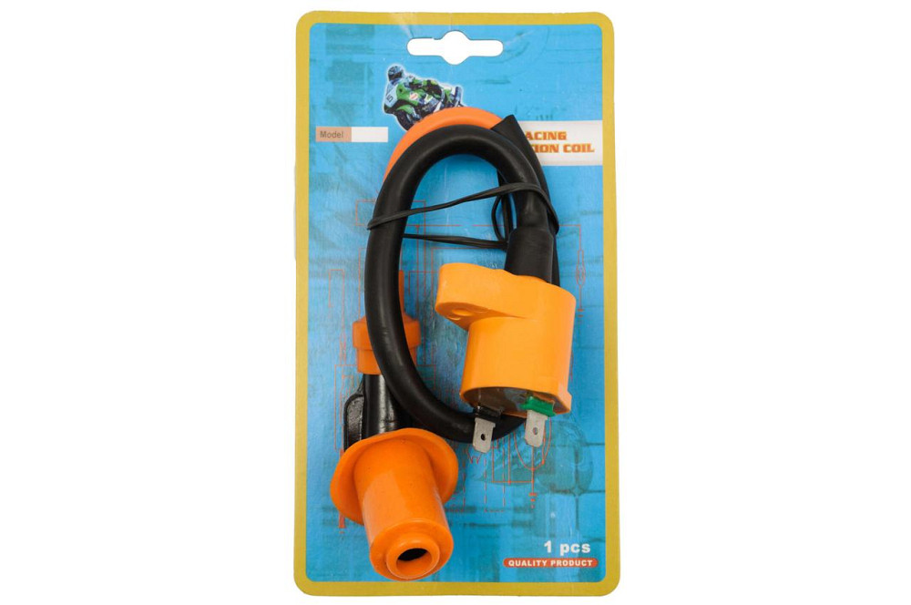 Катушка зажигания (тюнинг) мопед Дельта (оранжевая, +насвечник) Мукачево - изображение 1