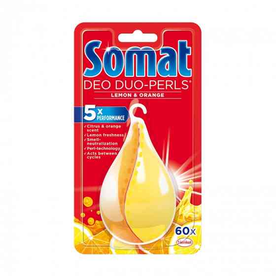 Ароматизатор для посудомийної машини Somat Deo Duo-Pearls Lemon & Orange Лимон та апельсин, 17 г Львів