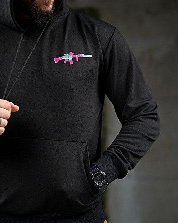 Милитари худи color black ПП7876 Киев - изображение 4