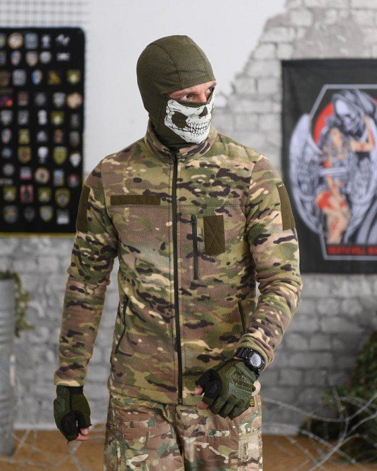 Кофта мультикам флиска мужская на змейке Одесса - изображение 3