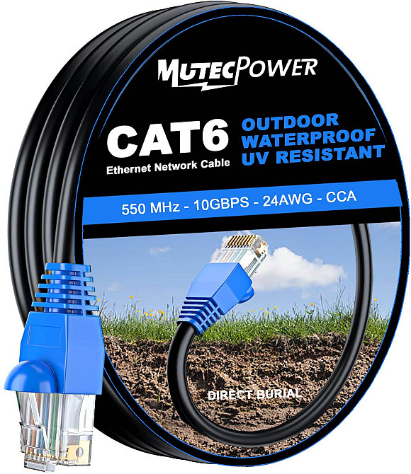 Зовнішній мережевий кабель MutecPower RJ45 - RJ45 CAT 6 15м Луцьк - фото 3