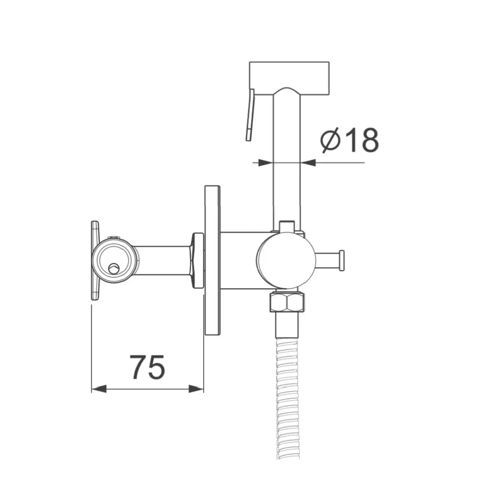 Гігієнічний душ з термостатом GAPPO G7290-6 , чорний Київ - фото 7