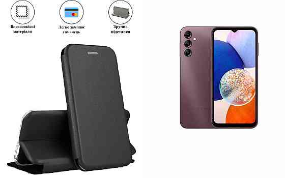 Чохол-книжка з силіконом для Samsung Galaxy A15 5G, Galaxy A16 5G, чорний Київ