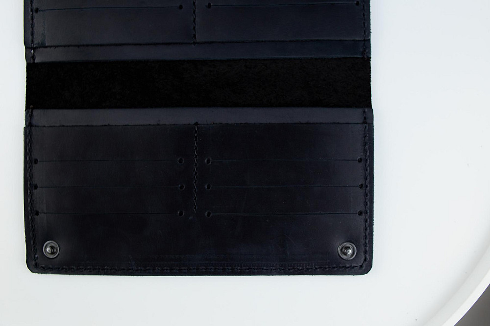 Чоловіче портмоне Skill із натуральної шкіри Crazy Horse SH109 (Чорний) Суми - фото 7
