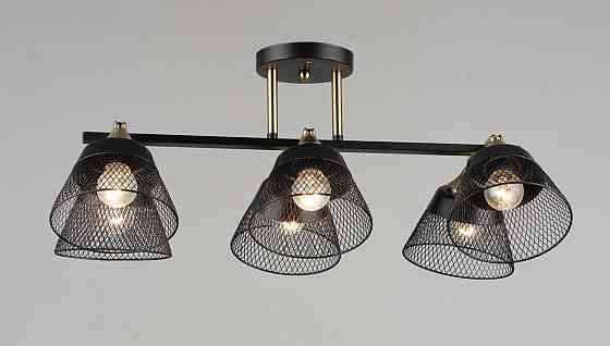 VALESO Люстра стельова на 6 плафонів VALESO N6823/6, патрон E27, Лофт, Чорний+Мідь Коломия