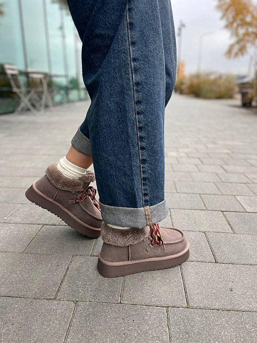 WSMR Угги жіночі WSMR коричневые натуральная замша высота 9 см размер 36-41 (5680) Коломыя - изображение 3