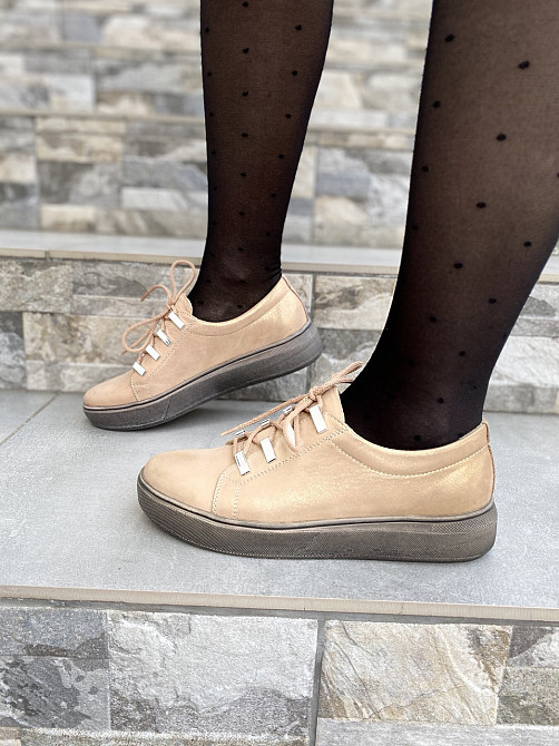 Injers Сліпони жіночі INJERS 195 золото (весна-осінь, шкіра-сатин натуральна) (1306) 36р.38р.40 Коломыя - изображение 5