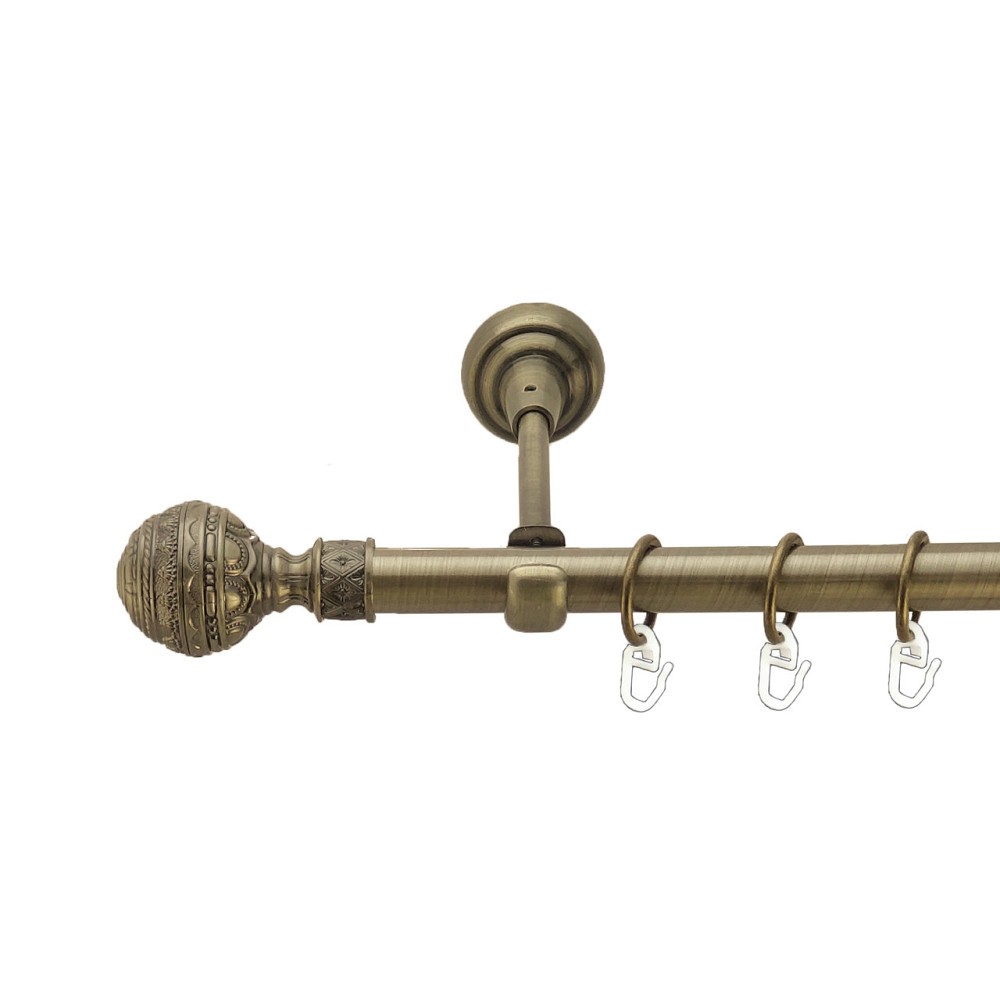 Карниз Orvit Арабеска металевий однорядний відкритий Антик 19 мм 160 см (3908182) Львів - фото 1