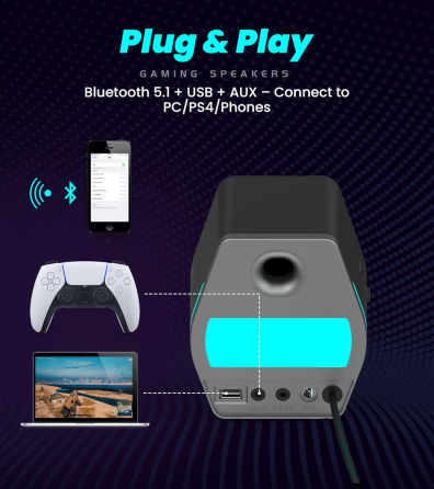 Игровые колонки Edifier G2000 RGB Black: 32 Вт, Bluetooth 5.1, USB, AUX, 12 эффектов подсветки, EQ режимы Киев