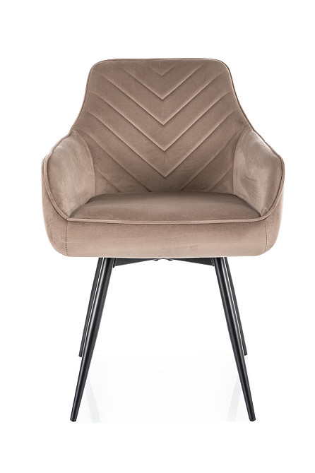 Стілець SERVIO VELVET чорний каркас/темний беж BL.40 Київ - фото 2