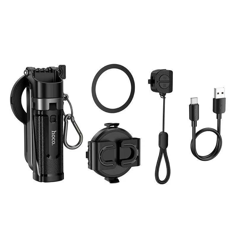 Селфи-монопод HOCO K27 Pro Magic mini live broadcast stand(pull clip+magnetic focusing version) Black Одесса - изображение 8