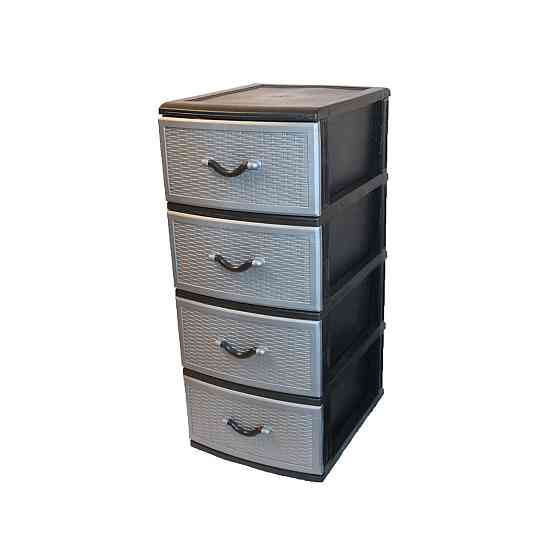 Комод пластиковый Style black (Стиль) 4 ящика 48х38х88 Одесса