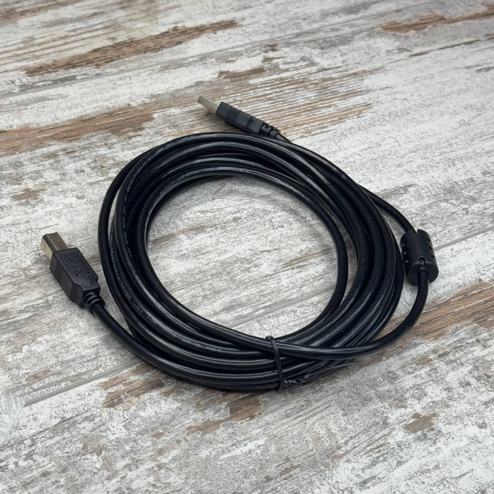 Кабель USB 2.0 AM - BM довжиною 5 метрів призначений для підключення принтерів, сканерів, багатофункціональних пристроїв та іншої Київ - фото 3