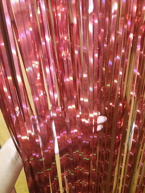 Дождик штора с голограммой 2 м на 1 м красный Киев - изображение 8