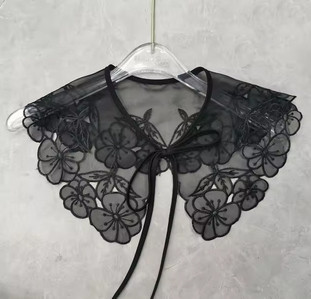 Воротник съемный вышитый черный Киев - изображение 1