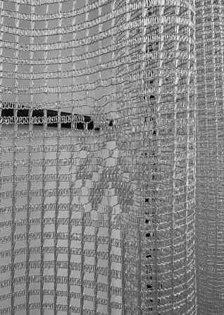 Тюль сетка VR-Textil Juli № 1716т Арка на кухню цвет серый 500х160 см (53-0037) Киев