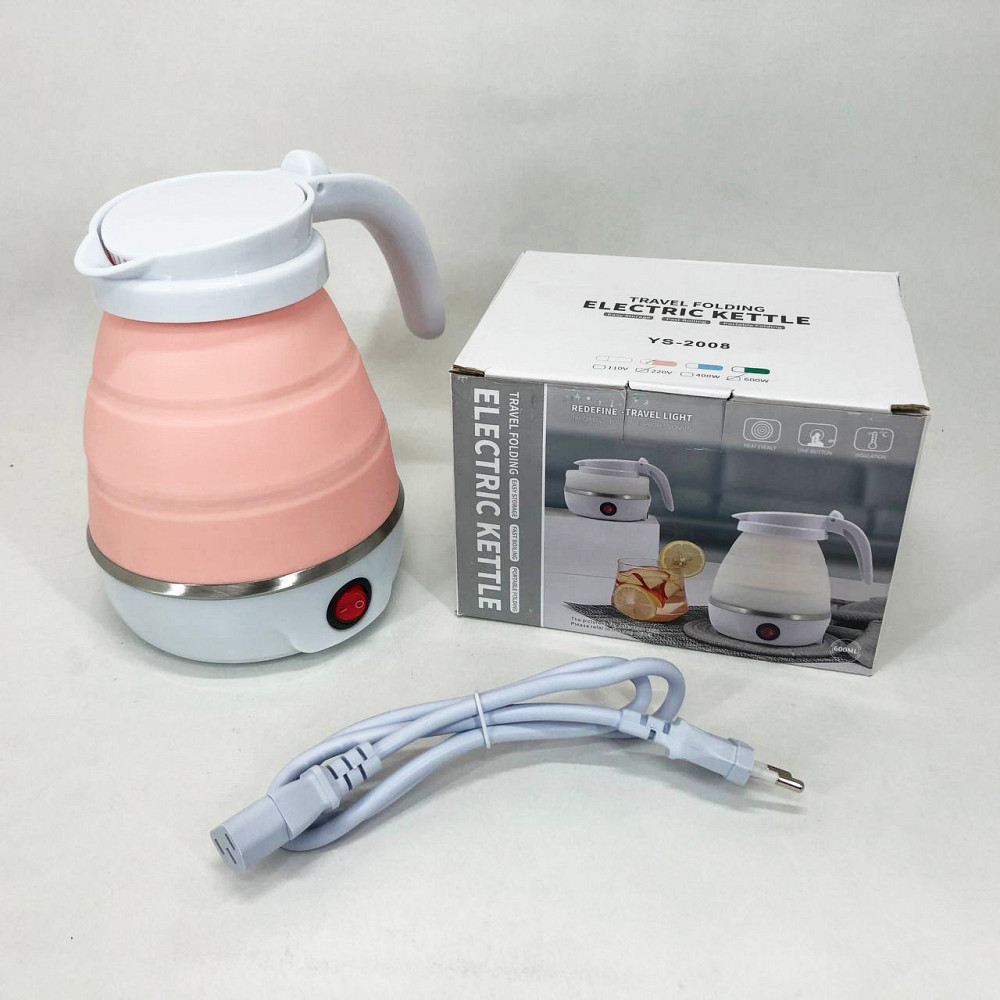Електрочайник складаний Travel Folding 600ml. Колір: рожевий NA-54 Львів - фото 9