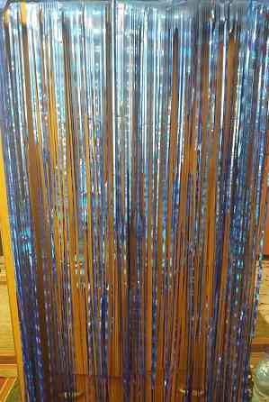 Дождик на новый год с голограммой 2 м на 1 м синий Киев