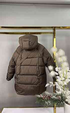 Детская зимняя куртка для девочки с сумкой 140,146,152,158 шоколад Николаев