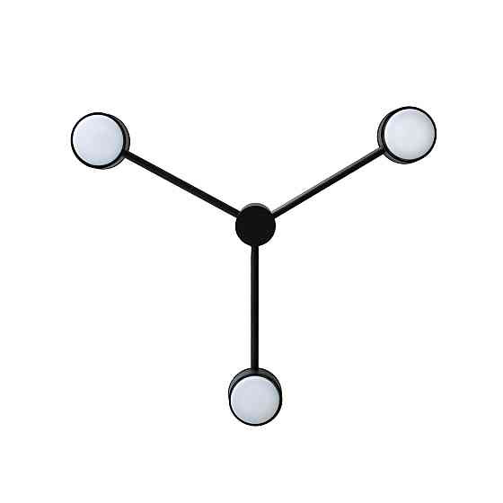 Люстра потолочная MSK Electric Copter на три круглых плафона под лампы GX53 черная NL 8041-3 BK Одесса