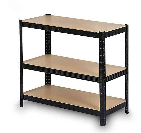 Стеллаж металлический 180x90x30 5 полок (черный) Киев