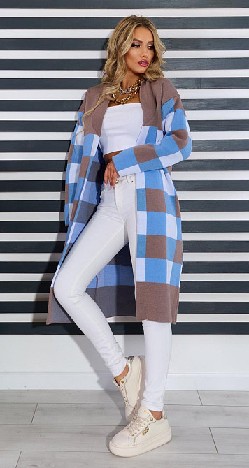 Кардиган в клетку (50-52) Киев - изображение 3