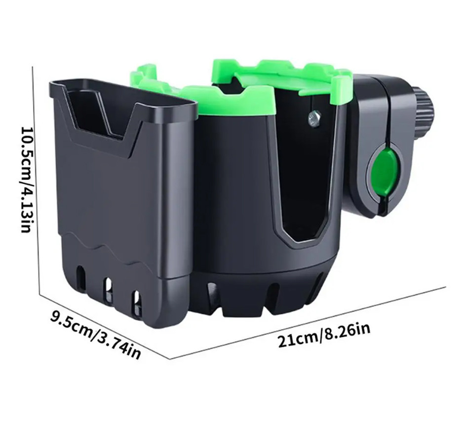 Підстаканник для велосипеда/коляски з утримувачем телефону, поворот на 360° Чорний Бровари - фото 4