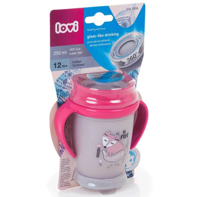 Поильник-непроливайка Lovi 360 с ручками Junior Indian Summer Girl 250 мл (1/591new) Винница - изображение 2