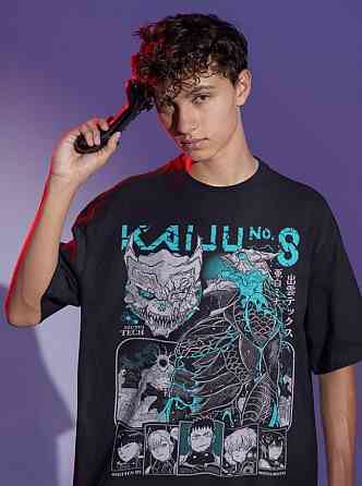 Футболка аниме Каиджу Но Мина Схиро оверсайз (S/M/L) Черний AnimeJ1040 Днепр