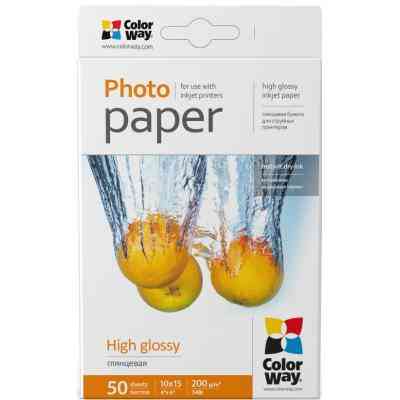 Фотопапір ColorWay 10x15 200г glossy, 50с (PG2000504R) Вінниця