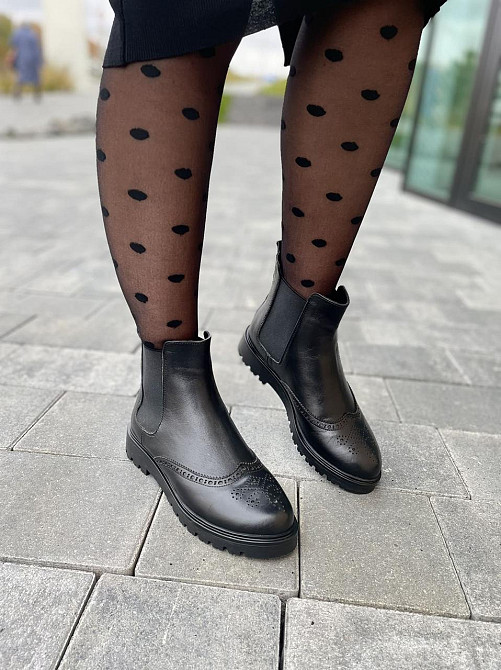 Черевики жіночі AMEDEA чорні натуральна шкіра зима (2790) Коломия - фото 4