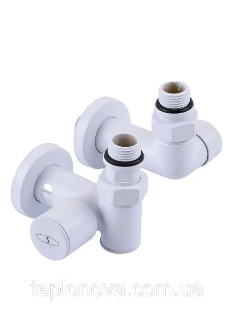 Крани (під ТЕН) для рушникосушки Білі Solomon 1/2" White Чернівці - фото 4