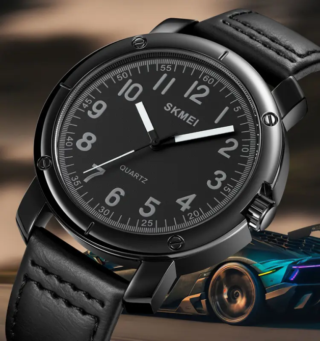Класичний наручний чоловічий годинник Skmei 1987 Чорний Київ - фото 3