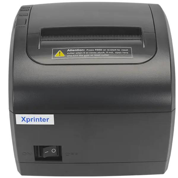Друкарка чеків Xprinter XP-Q838L (термодрук, 230мм/с, стрічка 80мм, USB+Lan,RJ12, авторізак, чорний) Вінниця - фото 1