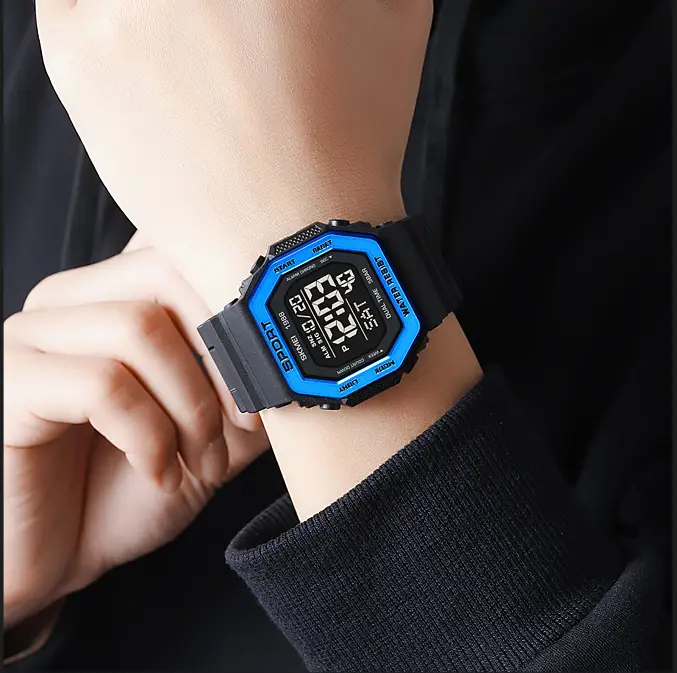 Чоловічий спортивний годинник Skmei 1988 (Чорний з синім) Вінниця - фото 8