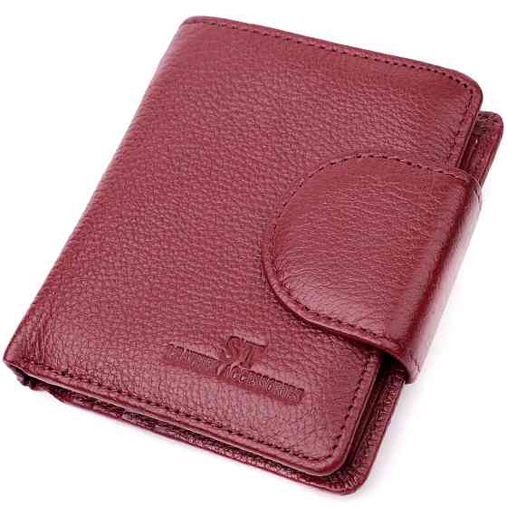 Женский кошелек вертикального типа из натуральной кожи ST Leather 22452 Бордовый Киев