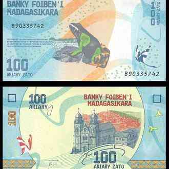Мадагаскар / Madagascar 100 Ariary 2017 Pick UNC Полтава
