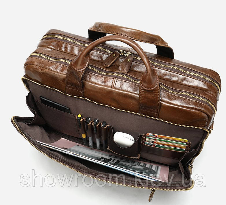 Мужская деловая кожаная сумка для ноутбука Leather Collection (9915) Киев - изображение 4