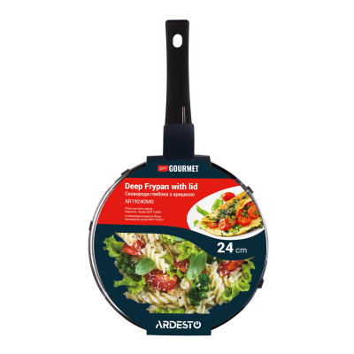 Сковорода Ardesto Gemini Gourmet Andria, 24см, алюміній, чорний (AR1924GMG) Вінниця - фото 9