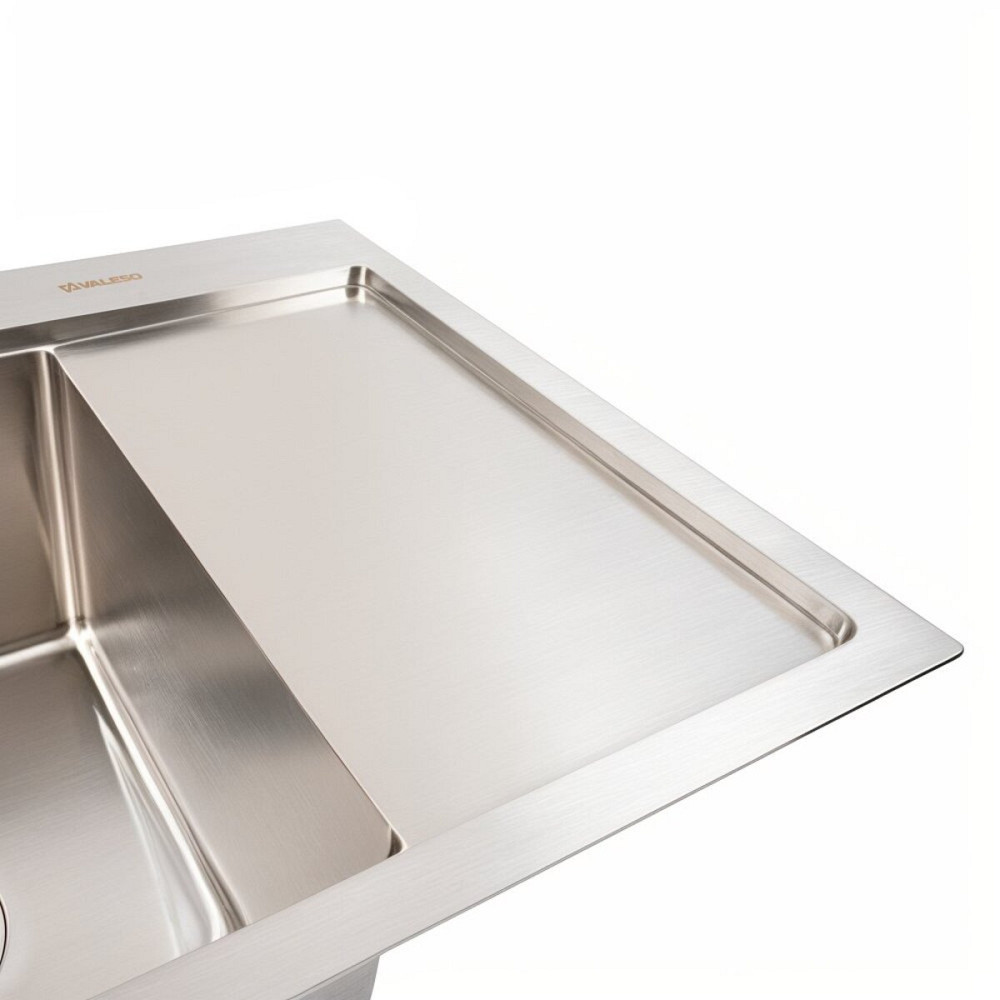 VALESO Кухонна мийка CM 58*48 L нержавійка VALESO Handmade (круглий сифон 3,0/0,8) Киев - изображение 3