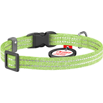 Ошейник для животных WAUDOG Re-cotton с QR паспортом для кошек и мелких пород собак XS салатовый (16405) Винница - изображение 2