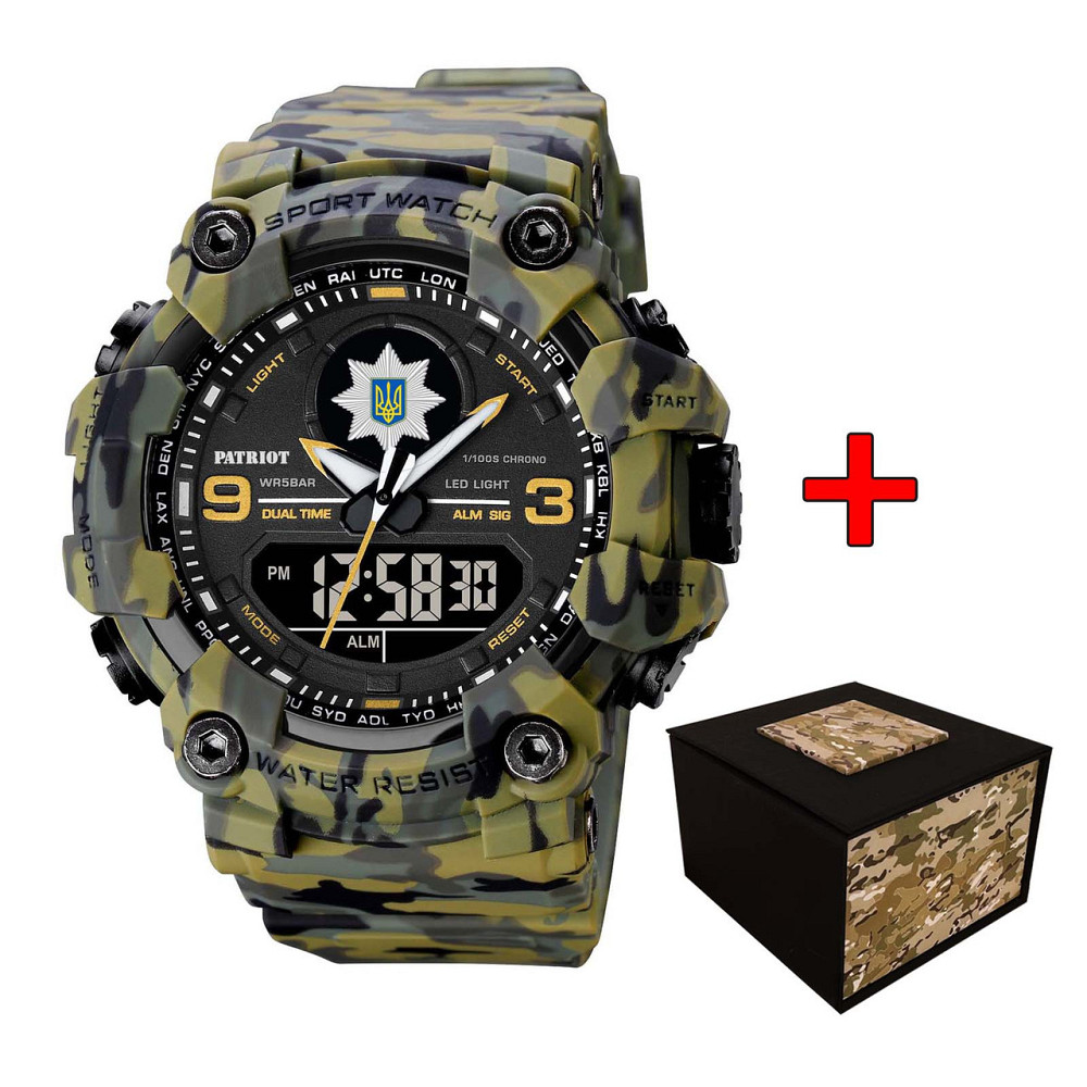 Patriot 001CMGRPO Поліція Зелений камуфляж + Коробка. SBR Київ - фото 1