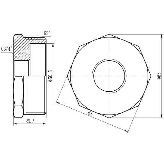 Футорка Thermo Alliance Forte 2"х3/4" НВ SF3745020 Київ