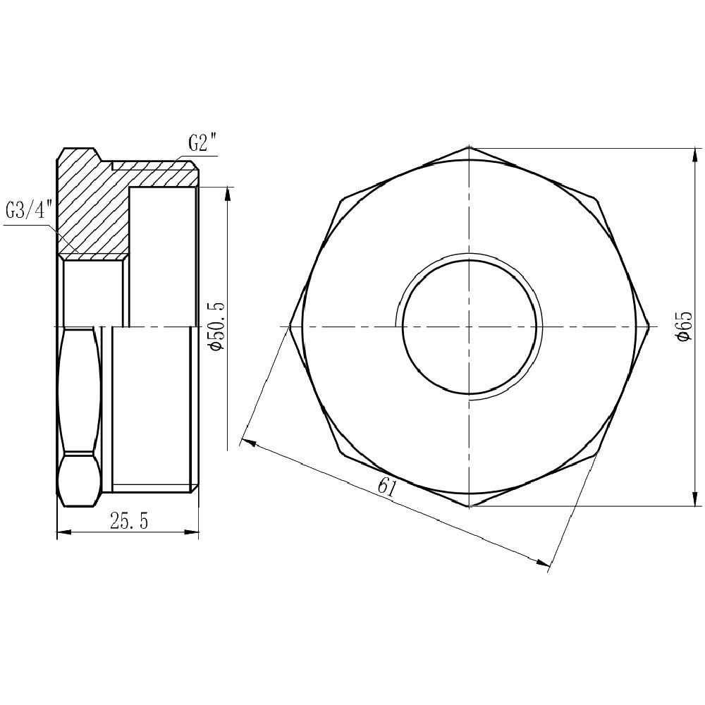Футорка Thermo Alliance Forte 2"х3/4" НВ SF3745020 Київ - фото 2